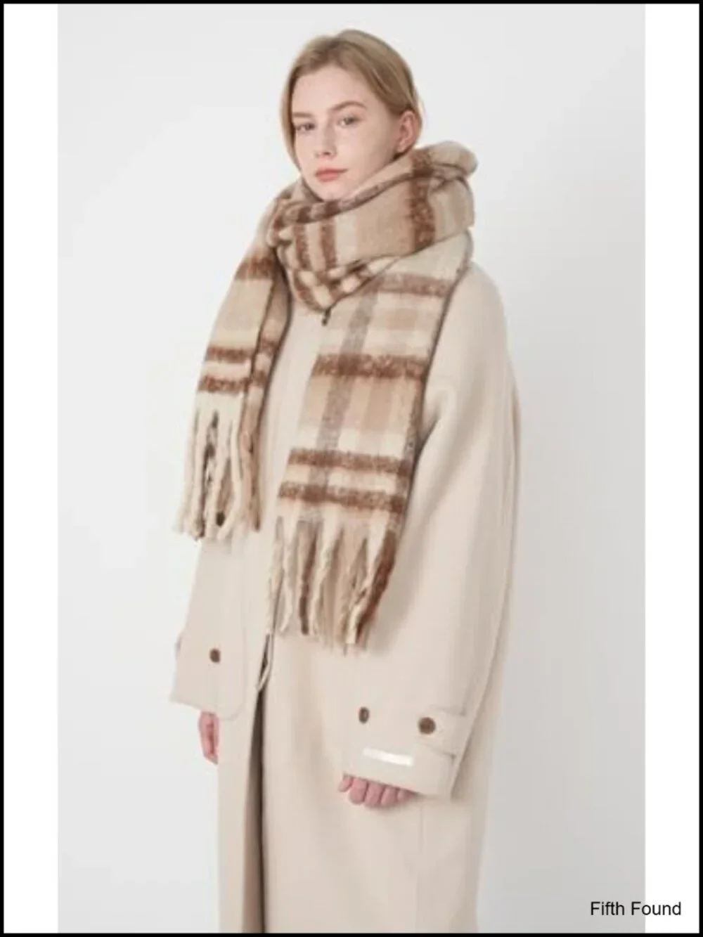 Women's Plaid Shawl Wrap Fringe Blanket Scarf Winter Poncho